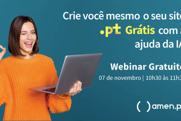 Webinar Grátis: Crie você mesmo o seu site .pt com a ajuda da IA